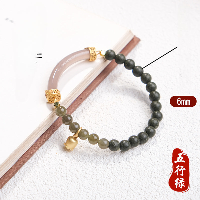 Natural and ancient Chinese herbal medicine incense blended beads bracelet
