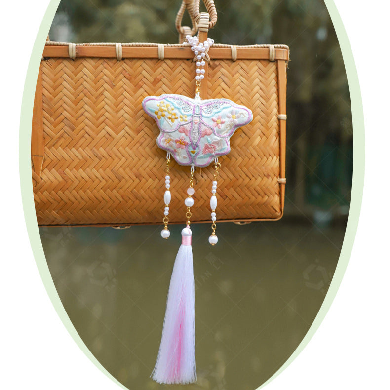 (Butterfly/Paper Kite) Chinese Herbal Medicine Double-sided Embroidered Sachet Handmade Neck Sachet