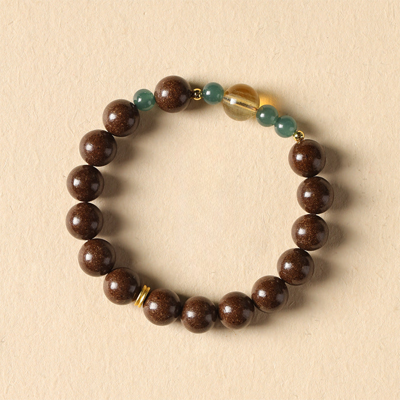 (Prosperity) Ancient Chinese Herbal Medicine Hexiang Incense Bead Crystal Jade Healing Bracelet