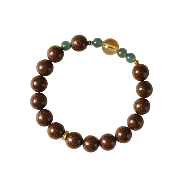 (Prosperity) Ancient Chinese Herbal Medicine Hexiang Incense Bead Crystal Jade Healing Bracelet
