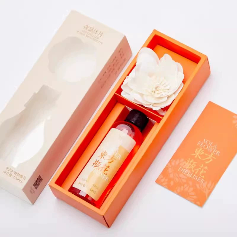 Solar Term Box Oriental Vase Flower Series Blooms with Intangible Cultural Heritage Aromatherapy Diffuser Plant Essential Oil