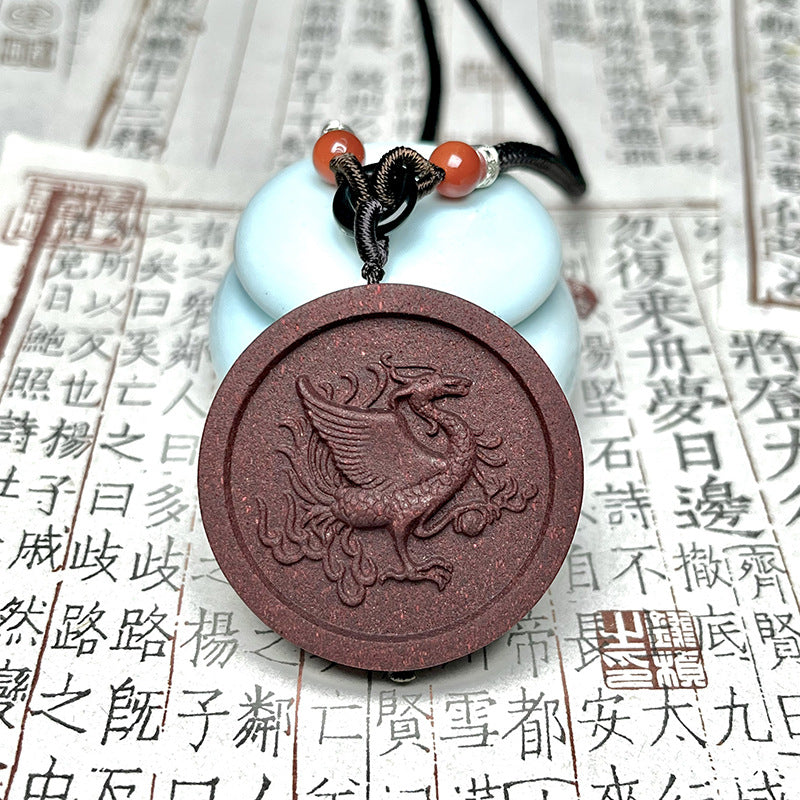 China's five great beasts Chinese herbal medicine incense plaque ancient handmade talisman body pendant tablet necklace