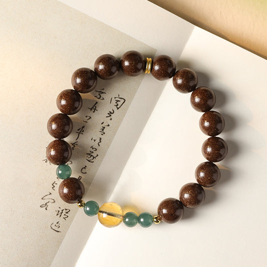 (Prosperity) Ancient Chinese Herbal Medicine Hexiang Incense Bead Crystal Jade Healing Bracelet