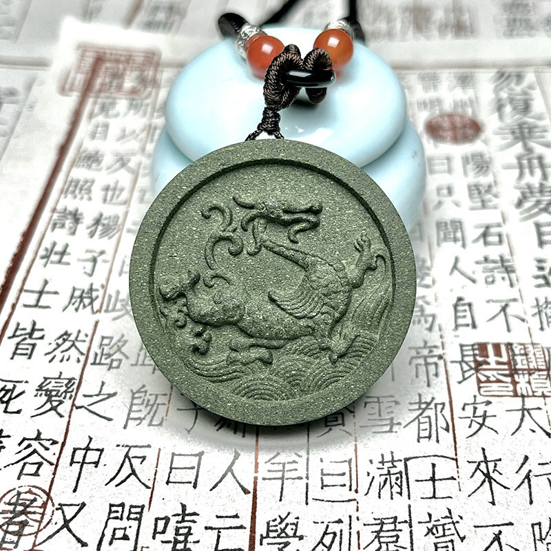 China's five great beasts Chinese herbal medicine incense plaque ancient handmade talisman body pendant tablet necklace