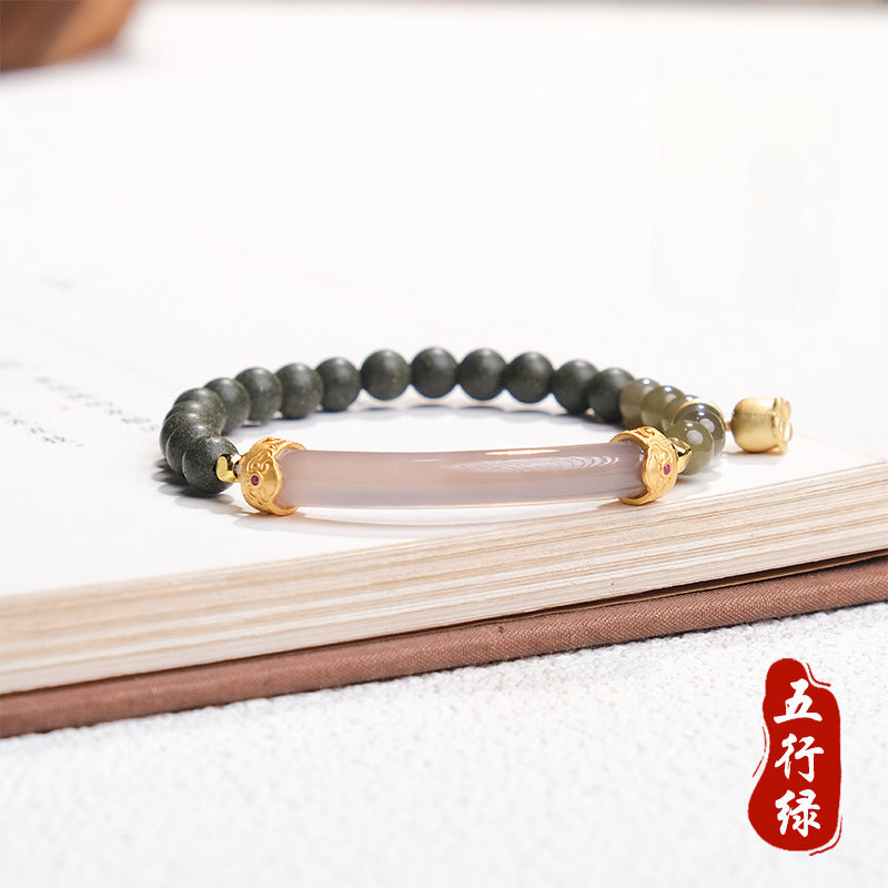 Natural and ancient Chinese herbal medicine incense blended beads bracelet