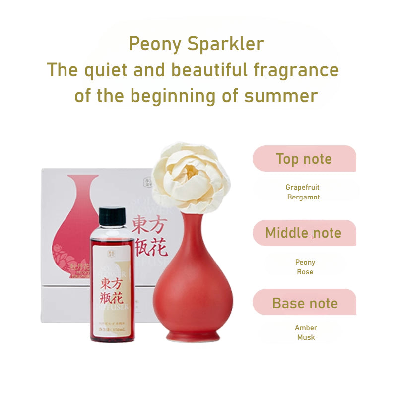 Solar Term Box Oriental Vase Flower Series Blooms with Intangible Cultural Heritage Aromatherapy Diffuser Plant Essential Oil