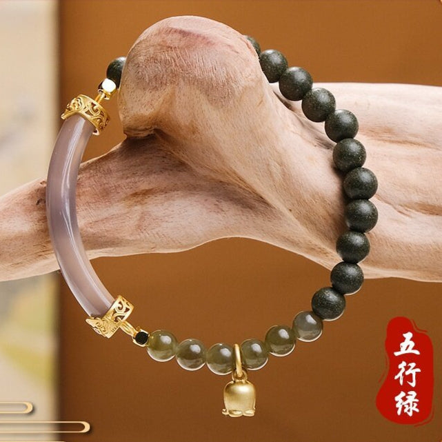 Natural and ancient Chinese herbal medicine incense blended beads bracelet