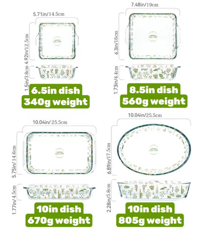 Fresh  high borosilicate glass dinnerware salad bowl dinner plate baking tray