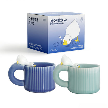 Drinking Duck Series Mug Ceramic Couple Mug Gift Box