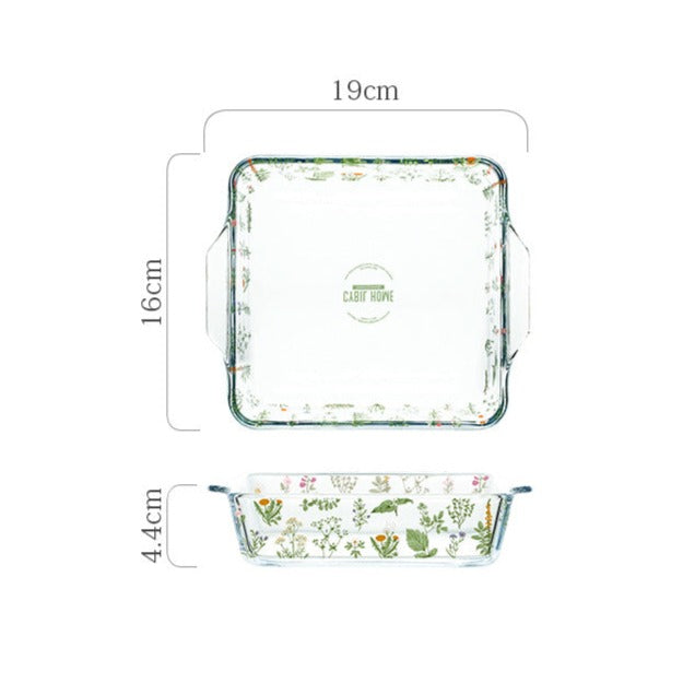 Fresh  high borosilicate glass dinnerware salad bowl dinner plate baking tray