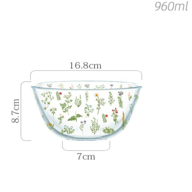 Fresh  high borosilicate glass dinnerware salad bowl dinner plate baking tray