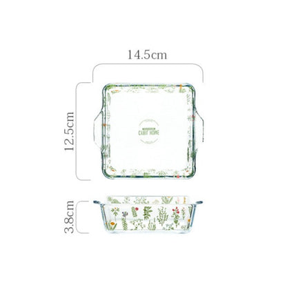 Fresh  high borosilicate glass dinnerware salad bowl dinner plate baking tray