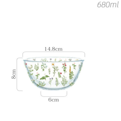 Fresh  high borosilicate glass dinnerware salad bowl dinner plate baking tray