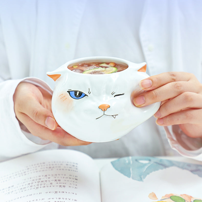 Pinch Face Cat Akita Rabbit Cup Ceramic Cute Coffee Mug Gift